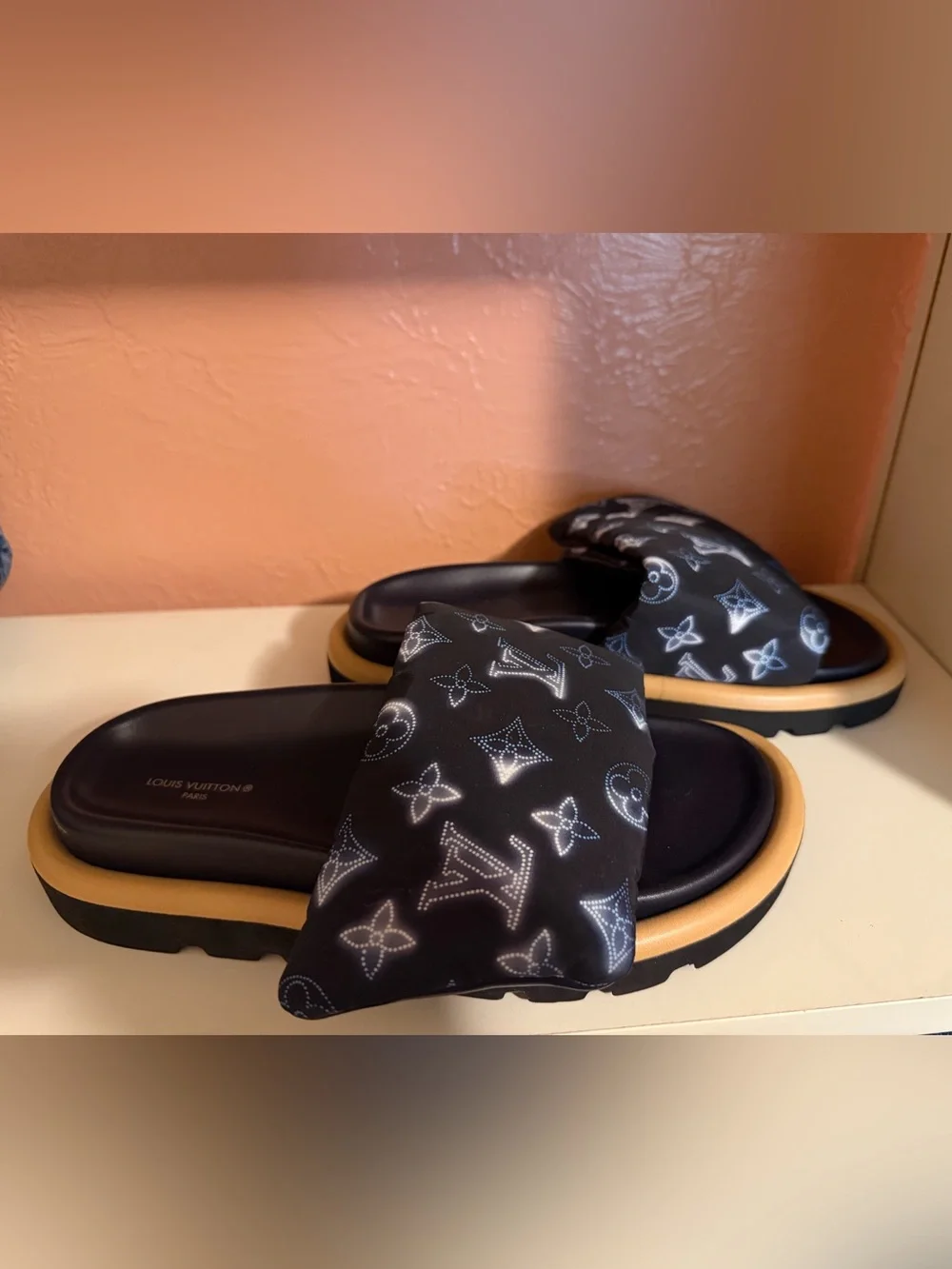 Louis Vuitton Pool Pillow Comfort Mule in navy blue